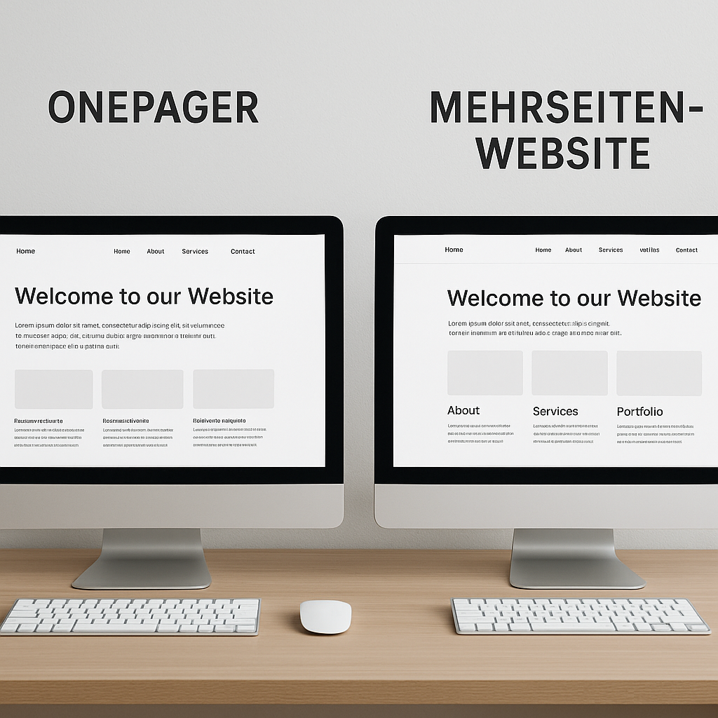 Vergleich: Onepager vs Mehrseiten-Website
